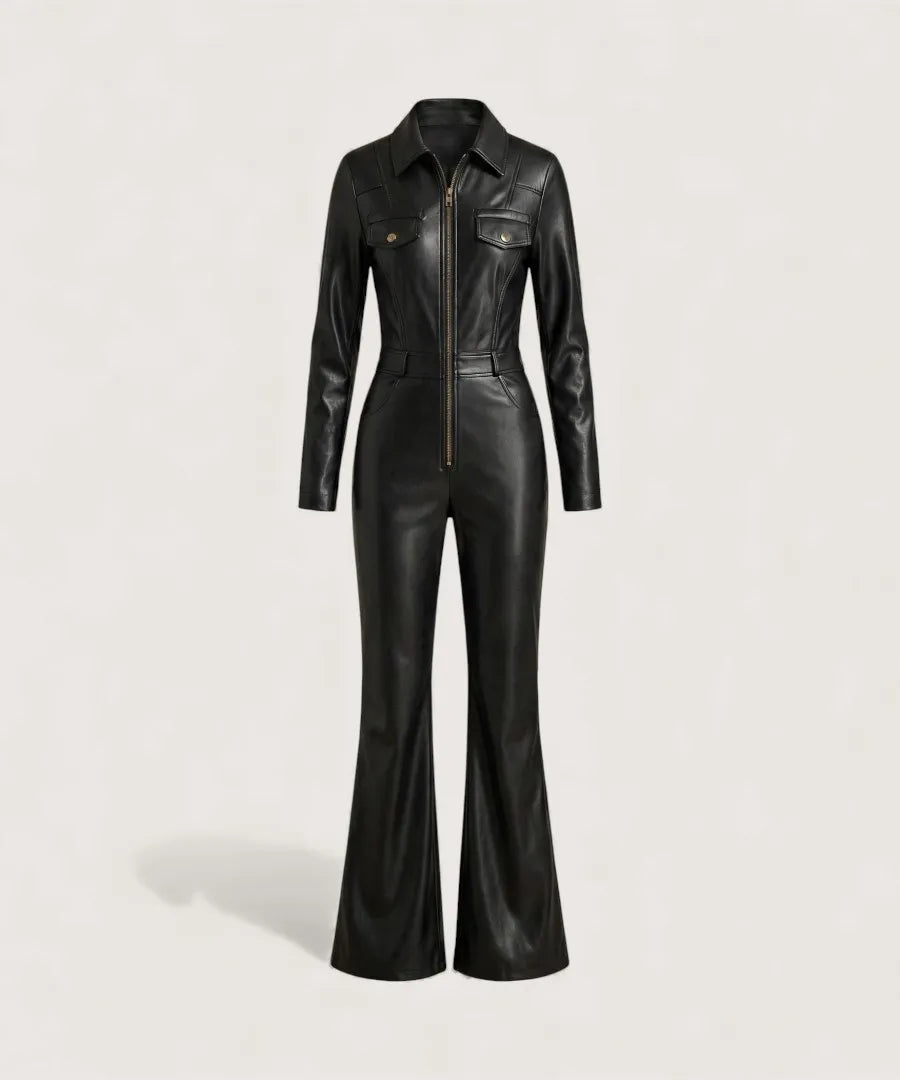 black-faux-leather-jumpsuit