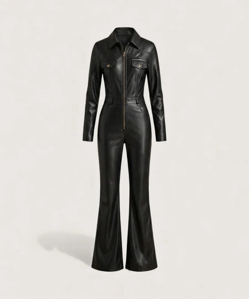 black-faux-leather-jumpsuit