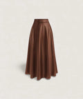 brown-leather-skirt