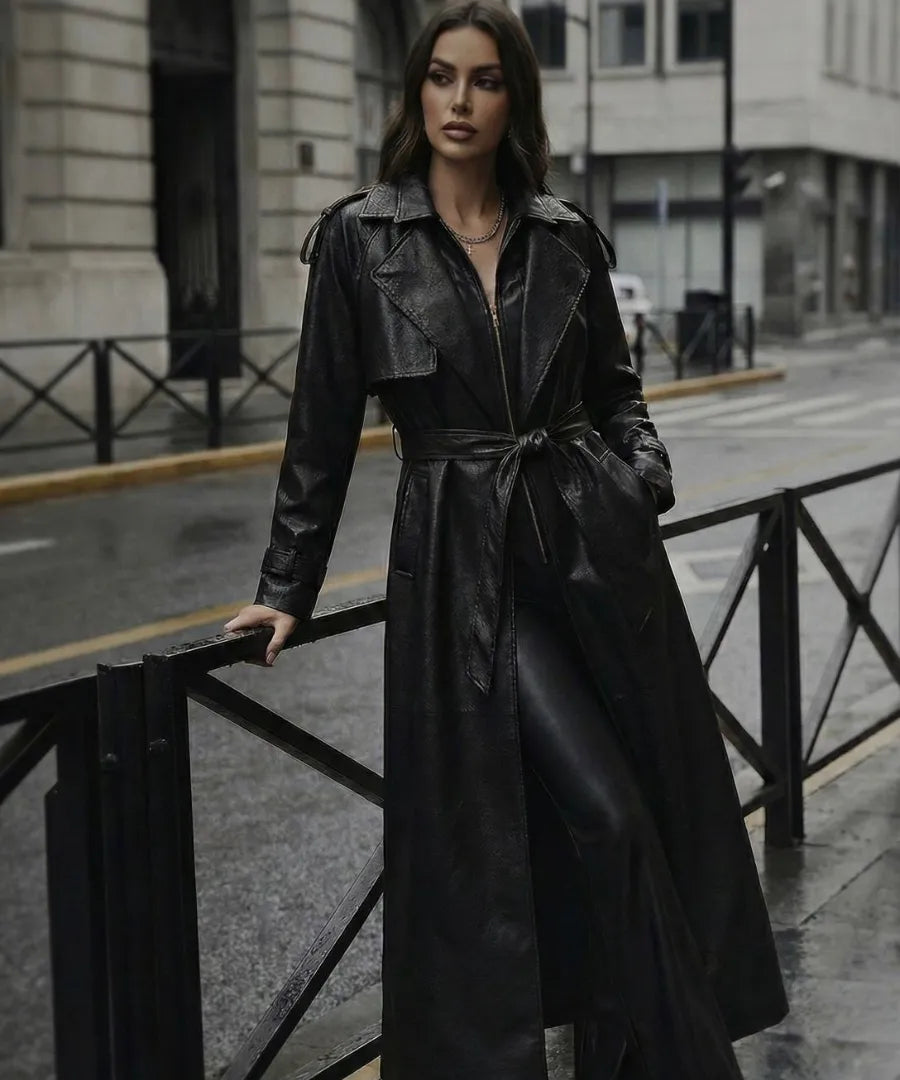 faux-leather-coat-women