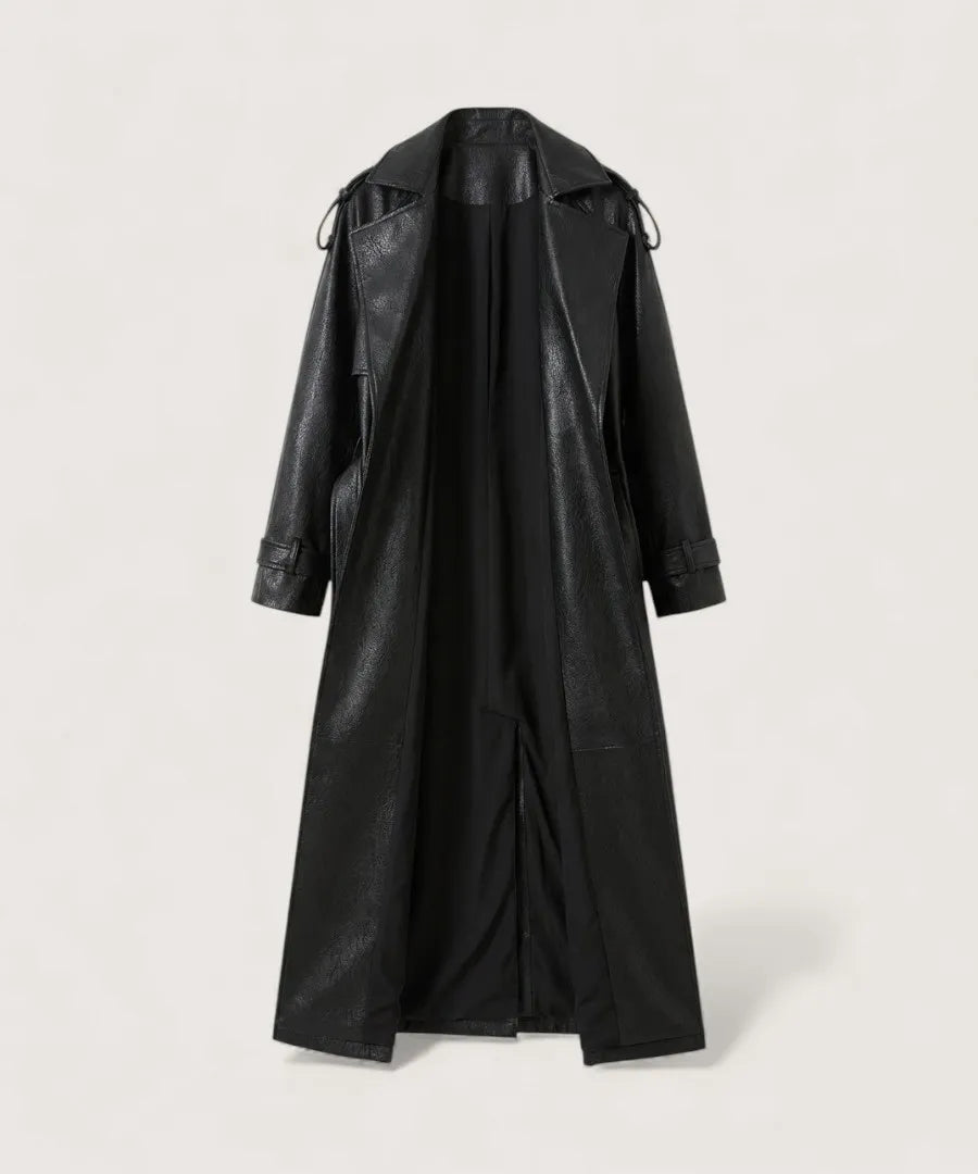 faux-leather-overcoat